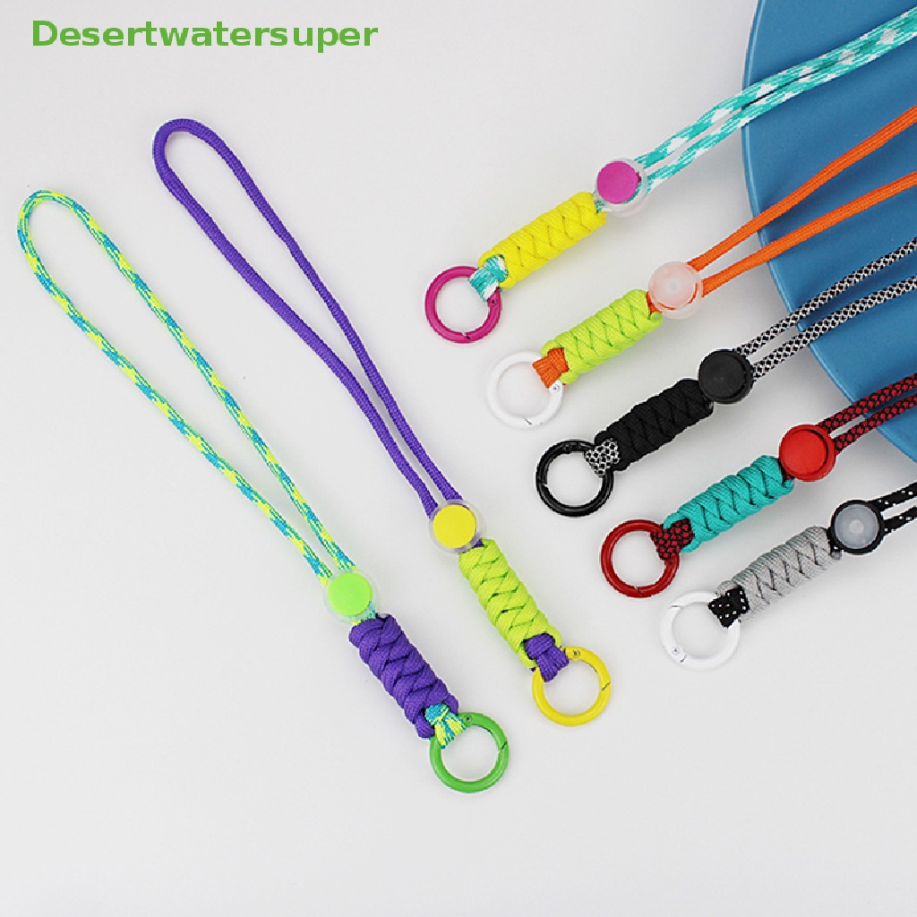 Dsvn Dây Đeo Điện Thoại Ngắn Dạng Móc Khóa Có Thể Điều Chỉnh Chống Thất Lạc al Dệt Kim Hai Màu Nóng Bỏng