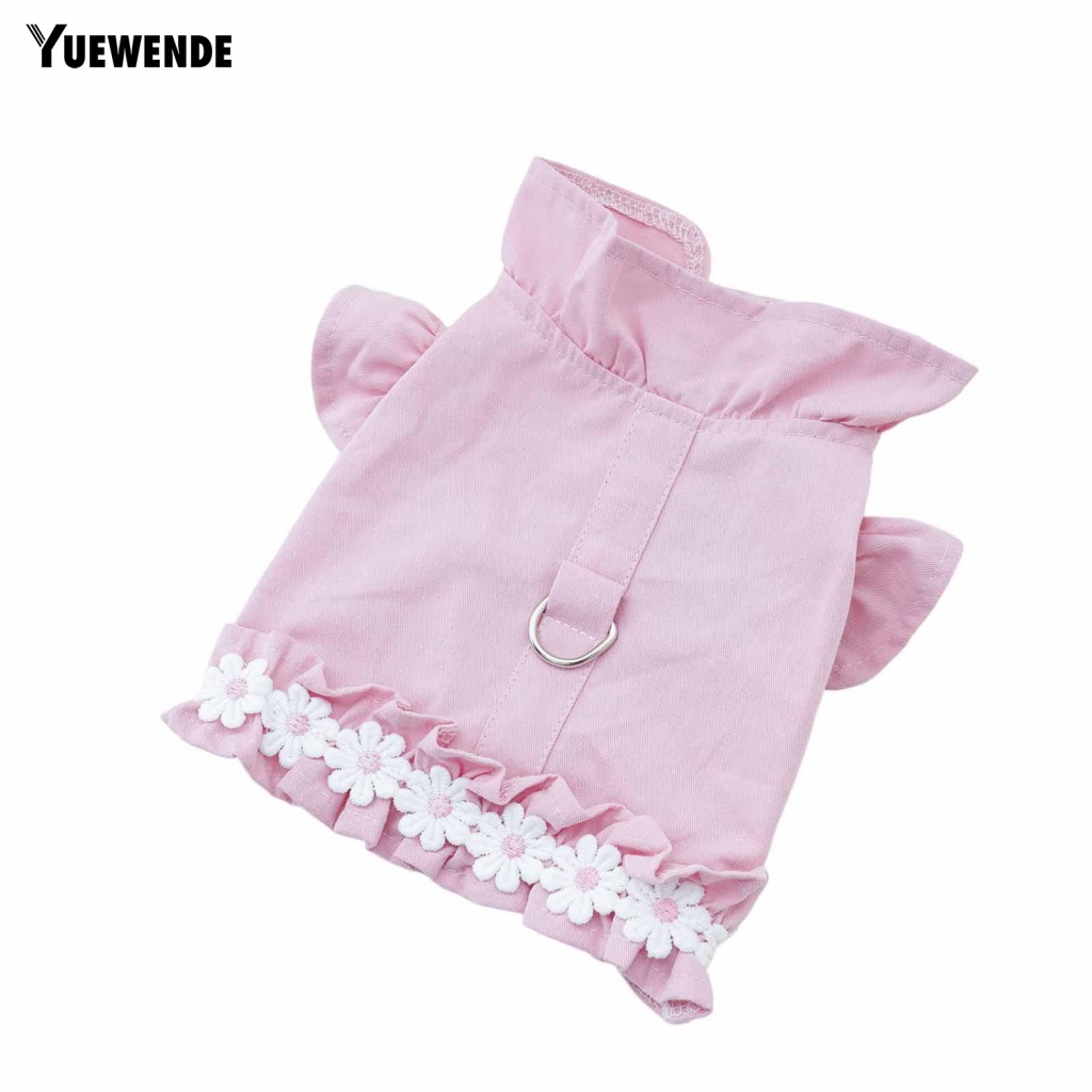 Yue.z Trang Phục Áo Thun Họa Tiết Hoa Màu Trắng Cỡ Nhỏ / Trung Bình / Nhỏ Thời Trang Cho Thú Cưng