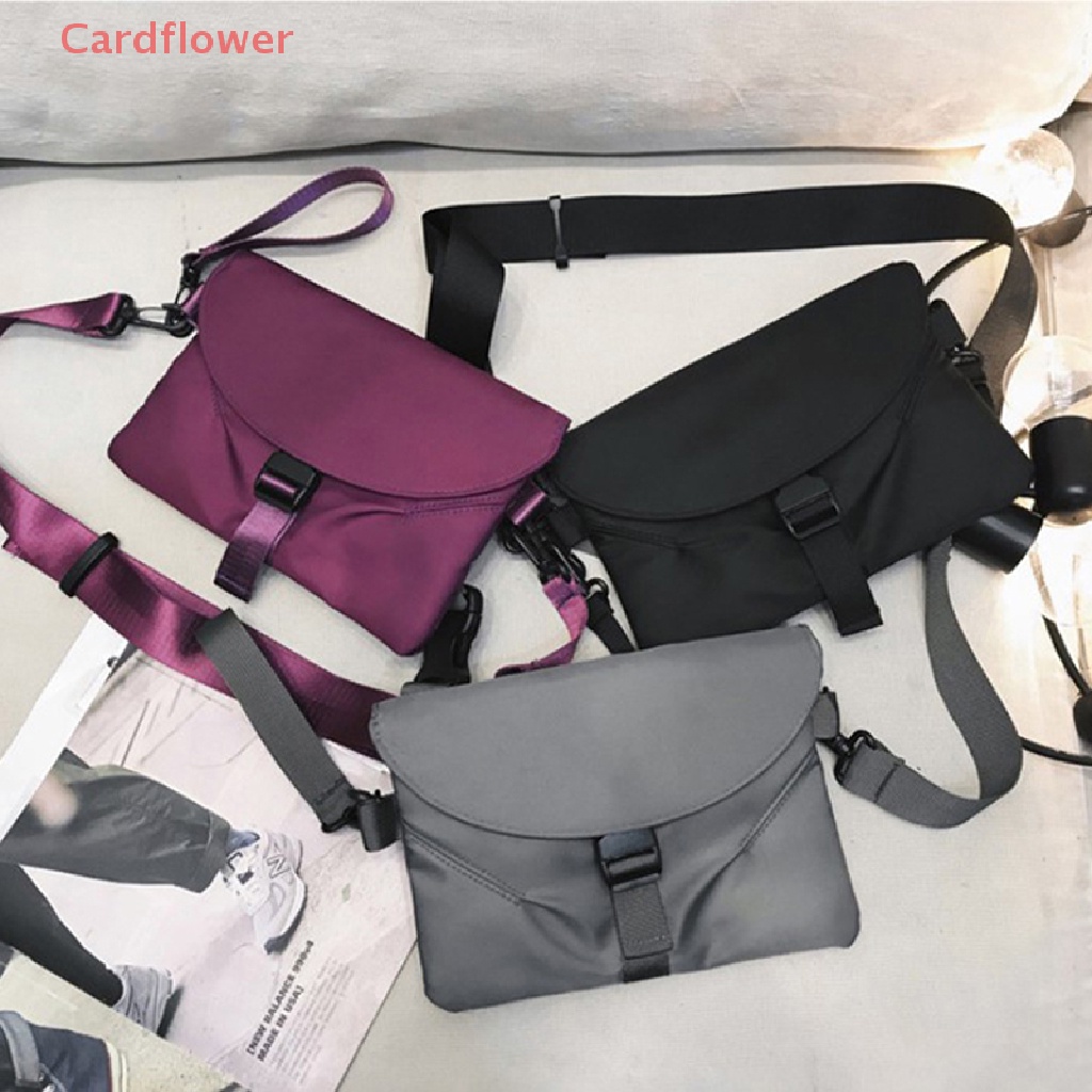 Túi Đeo Chéo Nylon Màu Trơn Chống Nước Đựng Điện Thoại Thời Trang Cho Nam Nữ