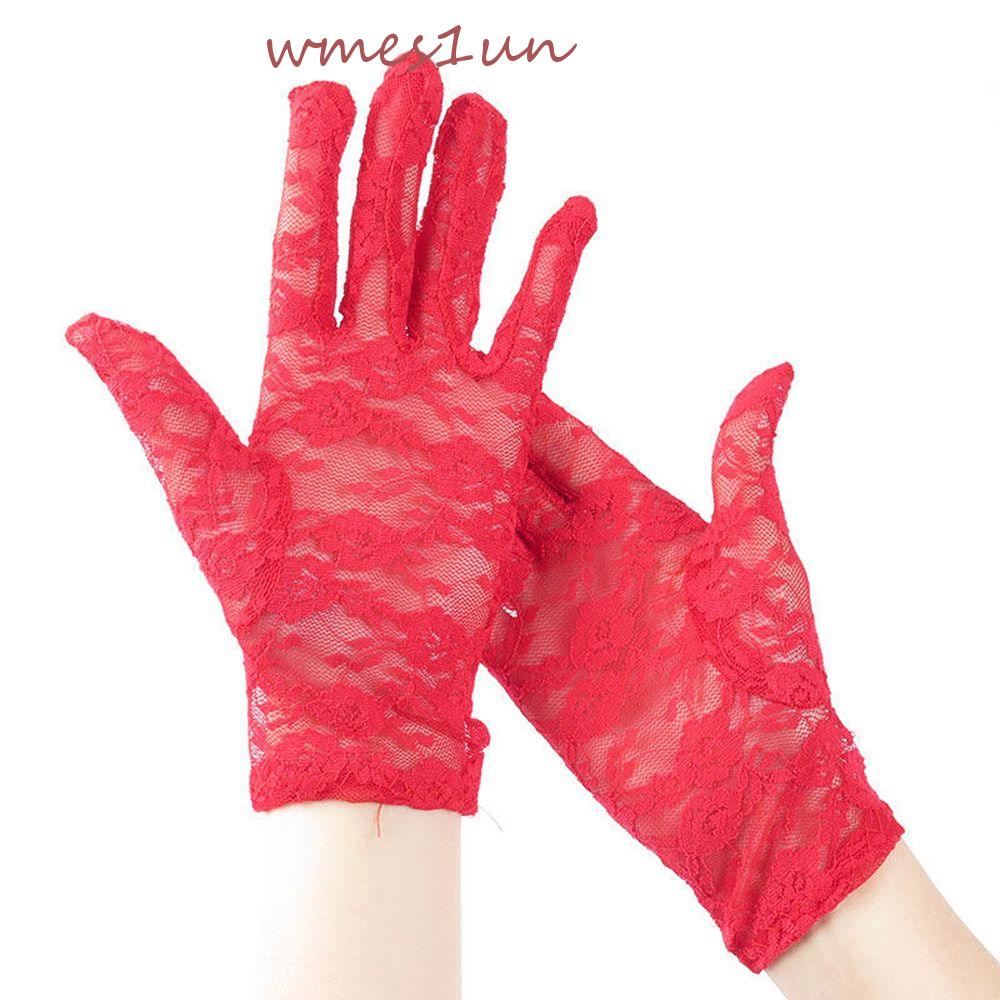 Găng Tay Ren Ngắn Trong Suốt WMES15H Bảo Vệ Tay Dùng Khi Đi Xe Đạp Dành Cho Nữ