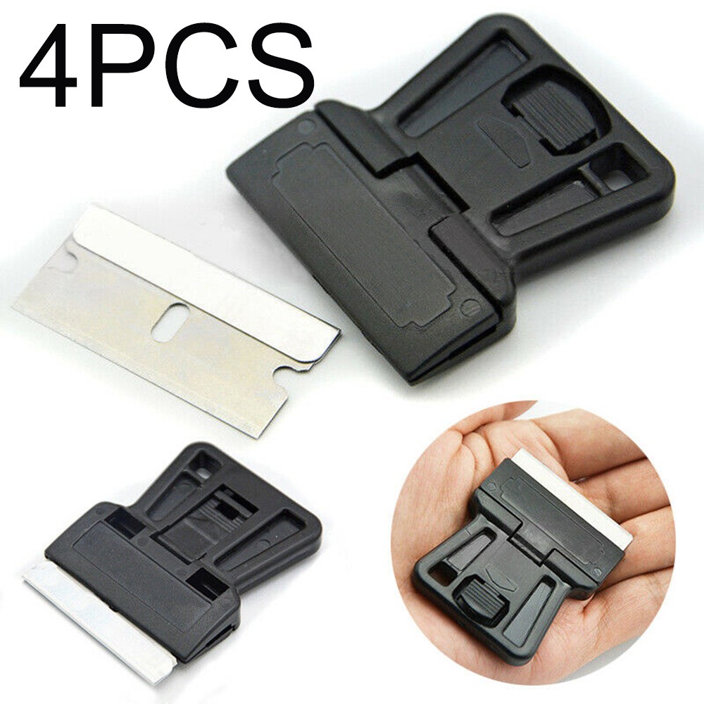 Set 4 Dụng Cụ Cạo Râu Mini Màu Đen Chuẩn Có Tay Cầm Tiện Lợi