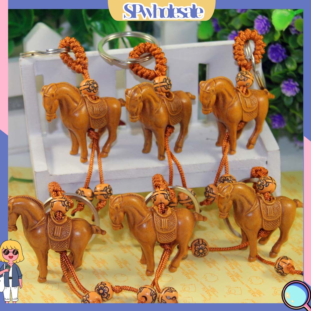 <SPwholesale> Bộ 2 Móc Khóa Hình Voi / Ngựa / Trái Tim / Rùa Xinh Xắn Giá Đỡ