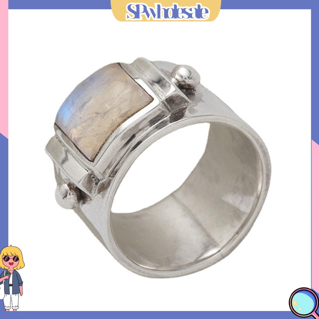 &lt;SPwholesale&gt; Nhẫn Hợp Kim Đính Đá Phong Cách Vintage Lãng Mạn