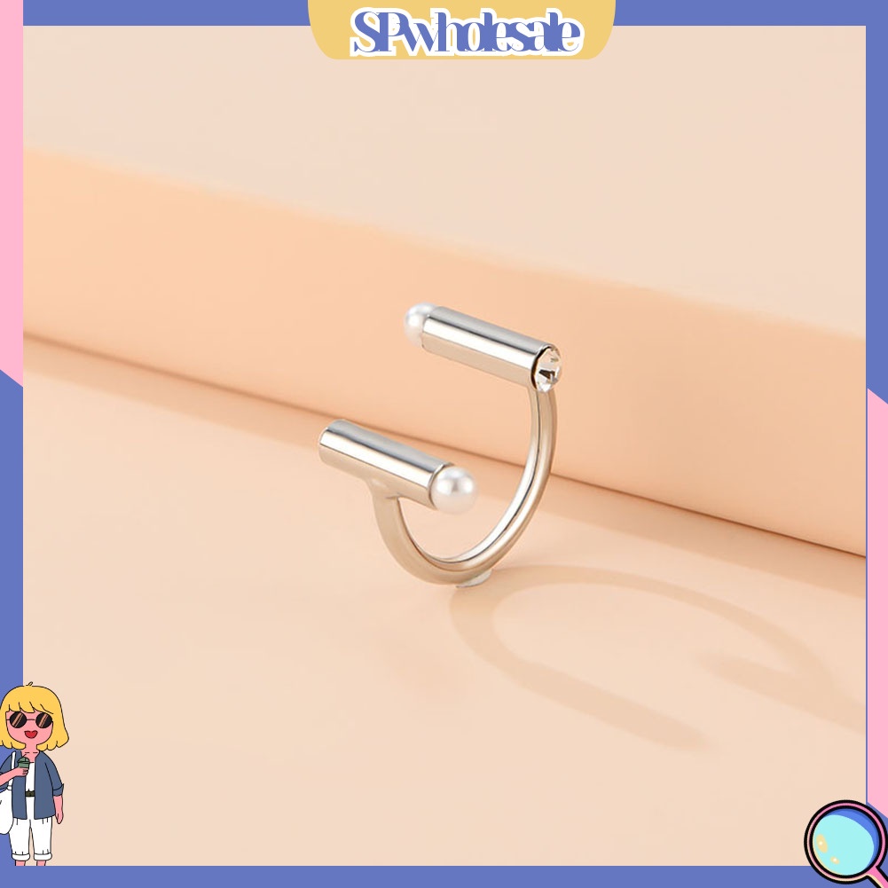 <SPwholesale> Nhẫn Hở Đính Ngọc Trai Nhân Tạo Thời Trang Dành Cho Nữ