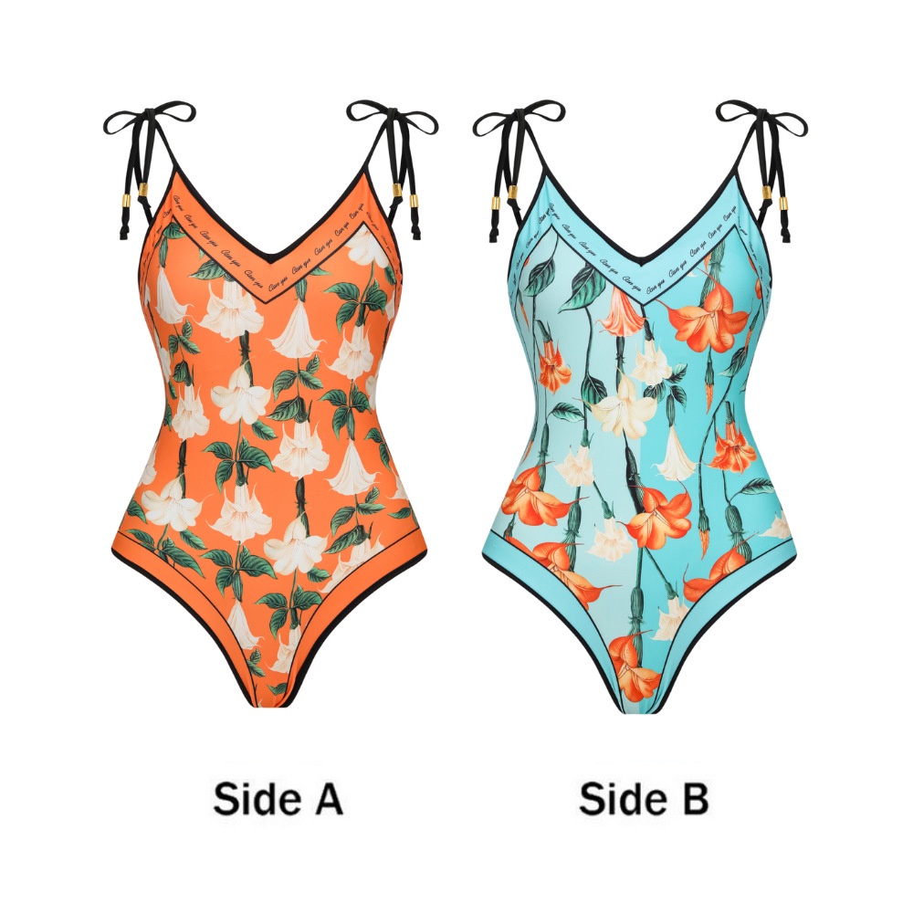 Bikini Một Mảnh Cột Dây Hai Mặt Phong Cách Mới Cho Nữ đồ bơi