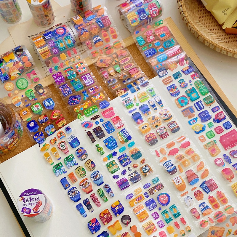 Gooka Tape Nhật Bản Retro Gooka Pocket DIY Chất liệu Sticker trang trí