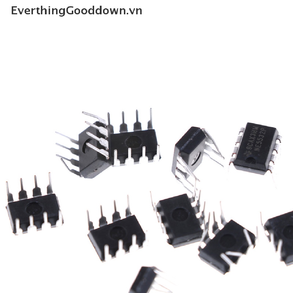 Set 10 Bảng Mạch IC Tiếng Ồn Kép NE5532P NE5532 DIP-8