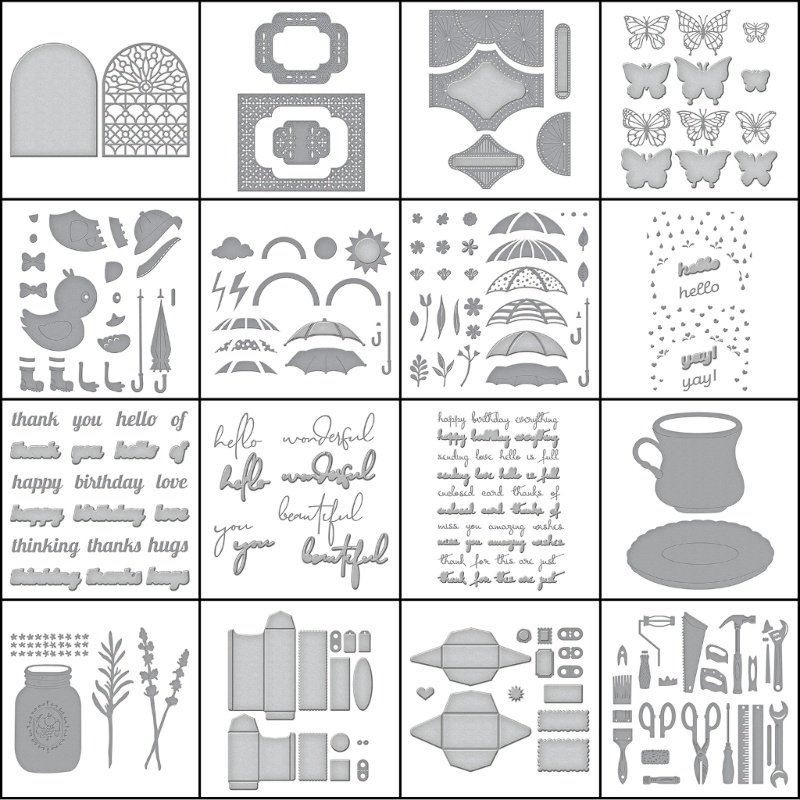 Khuôn Cắt Giấy Làm Đồ Thủ Công Hình Khung Ảnh Đáng Yêu