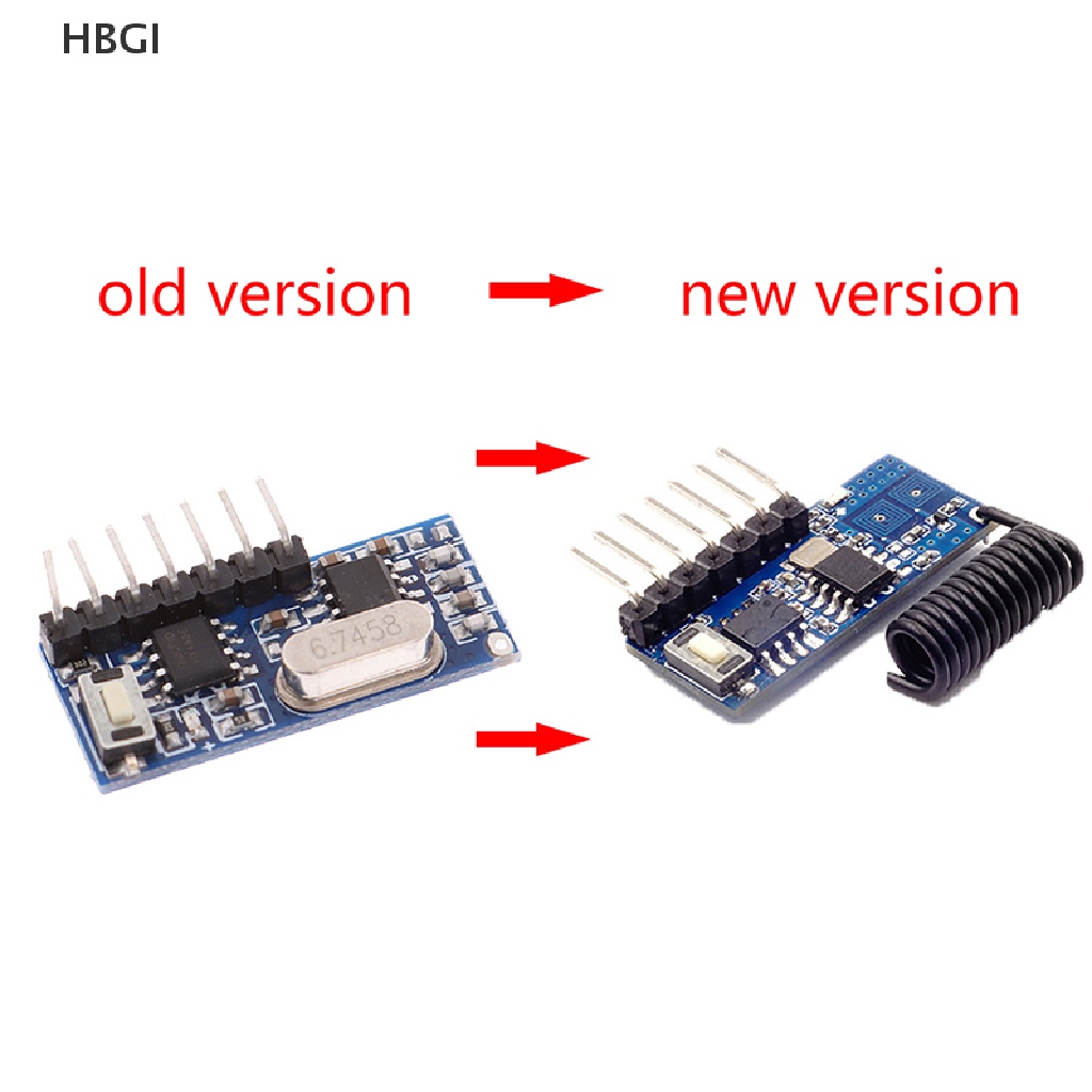 HBGI> 1Pc 433mhz rf receiver learning code decoder module 4 channel for 1527 encoding HOT