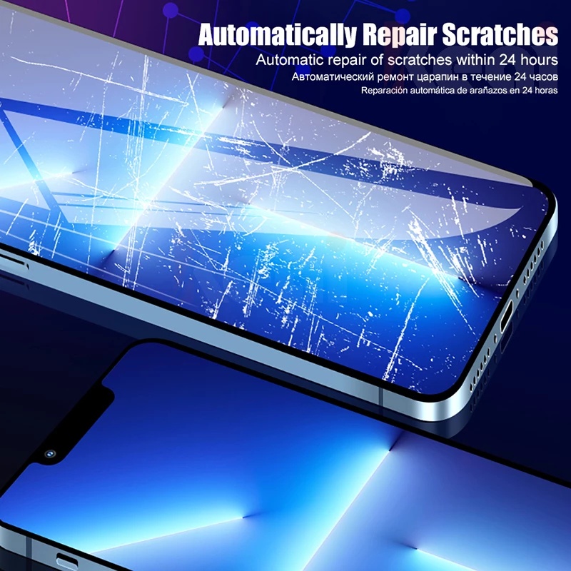 Miếng Dán Hydrogel Bảo Vệ Màn Hình Cho IPhone 14 13 12 11 Pro Max XR XS Max 6 6S 7 8 Plus SE