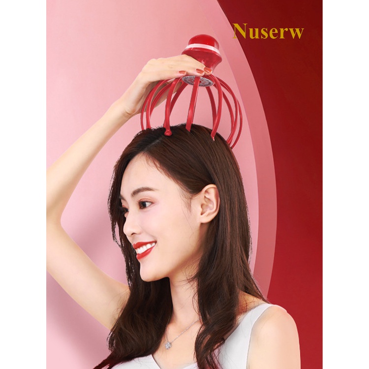 Máy Mát Xa Da Đầu 12 Móng Vuốt Hình Bạch Tuộc Bằng Thép Giúp Giảm Căng Thẳng Và Mệt Mỏi
