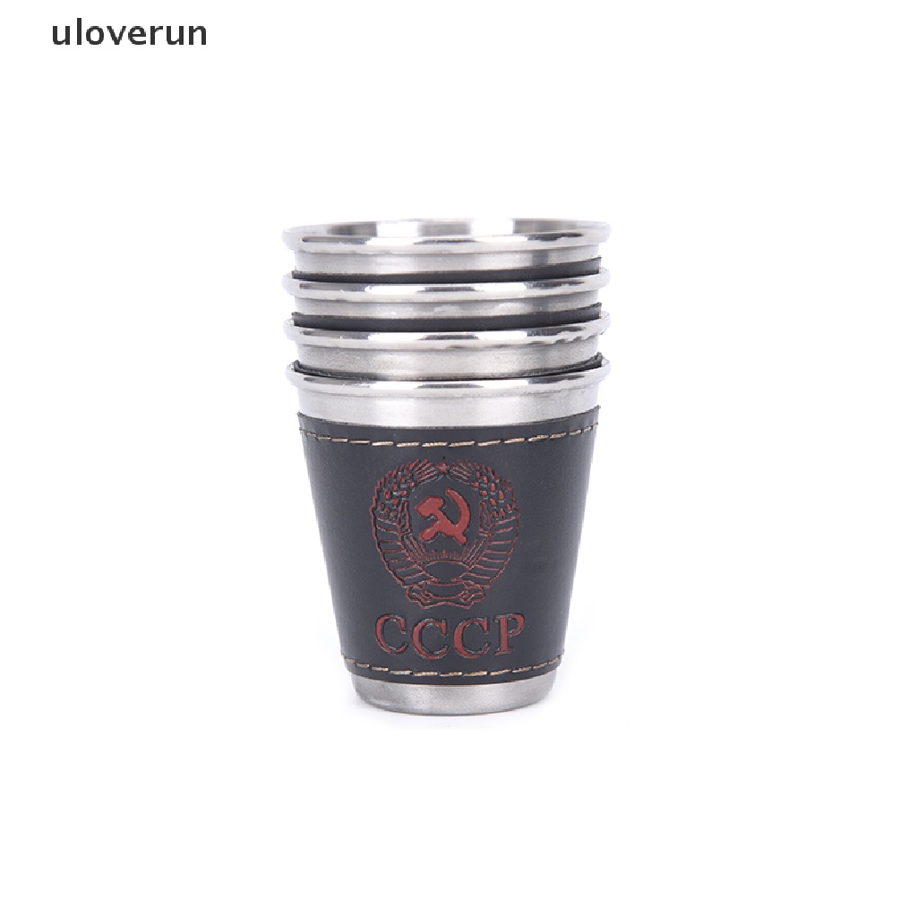 Set 4 Cốc Uống Rượu 70ml Bằng Thép Không Gỉ Tiện Dụng Khi Đi Cắm Trại Vn
