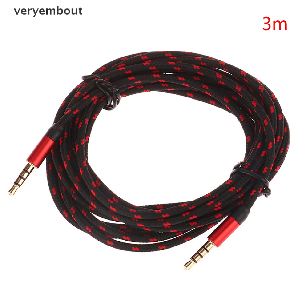 Dây Cáp Âm Thanh Nối Đầu Cắm 3.5mm Với Cổng AUX Cho Điện Thoại / Máy Tính / Xe Hơi