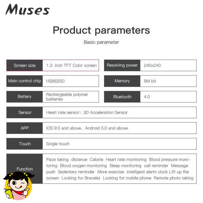 Đồng Hồ Thông Minh Màn Hình Màu 1.3-inch Chống Thấm Nước Ip65 Chuyên Dụng Cho Nam Và Nữ