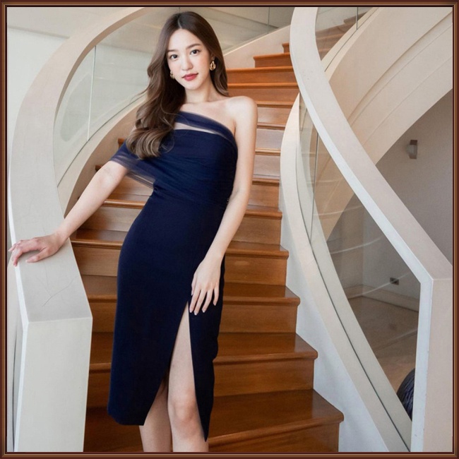Đầm Ống Màu Trơn Không Tay Nhìn Xuyên Thấu Xẻ Tà Gợi Cảm Cho Nữ