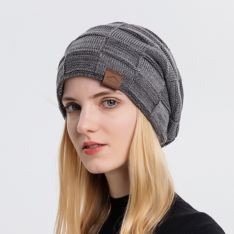Mũ beanie Dệt Kim Dày Dặn Giữ Ấm Mùa Đông Thời Trang Cho Nam Nữ dropshipping