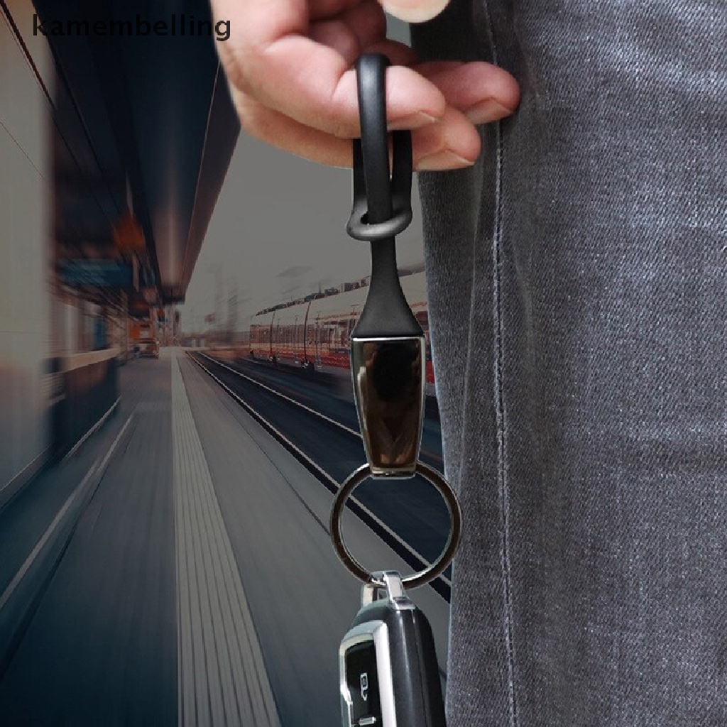 Kamembelling Móc Khóa Kim Loại Màu Đen Chống Thất Lạc Cho Xe Hơi