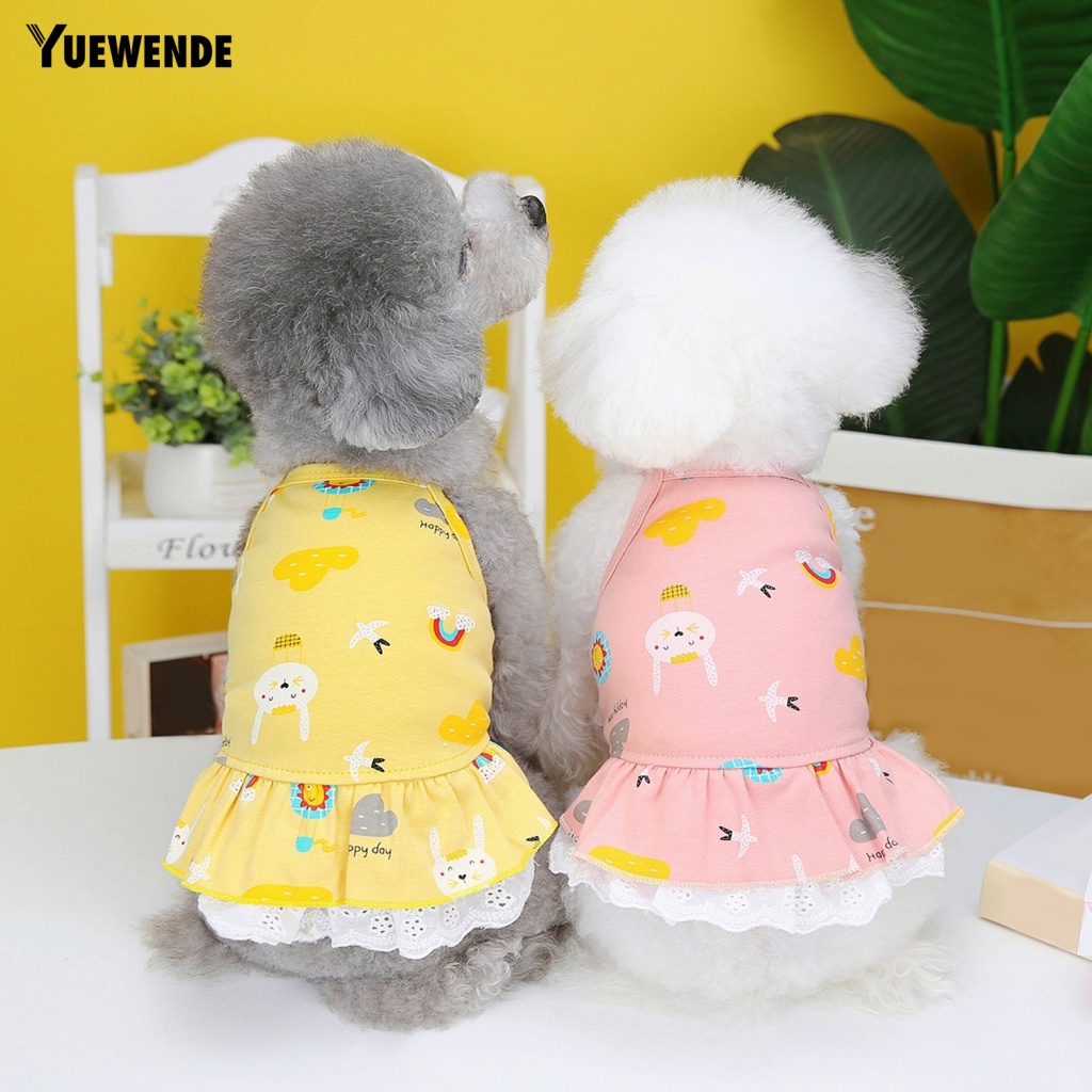 Đầm Mềm Mại In Họa Tiết Hoạt Hình Có Thể Giặt Rửa Cho Thú Cưng