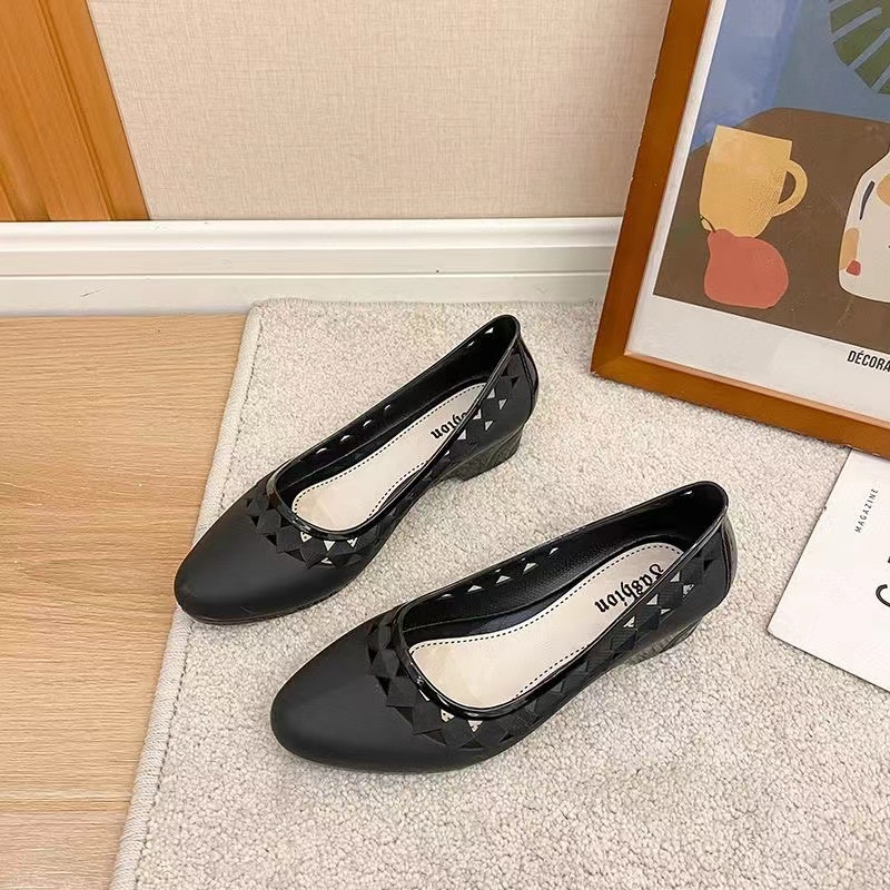 Xăng đan Cao Gót Bằng Nhựa Chống Trượt Thời Trang Dành Cho Nữ