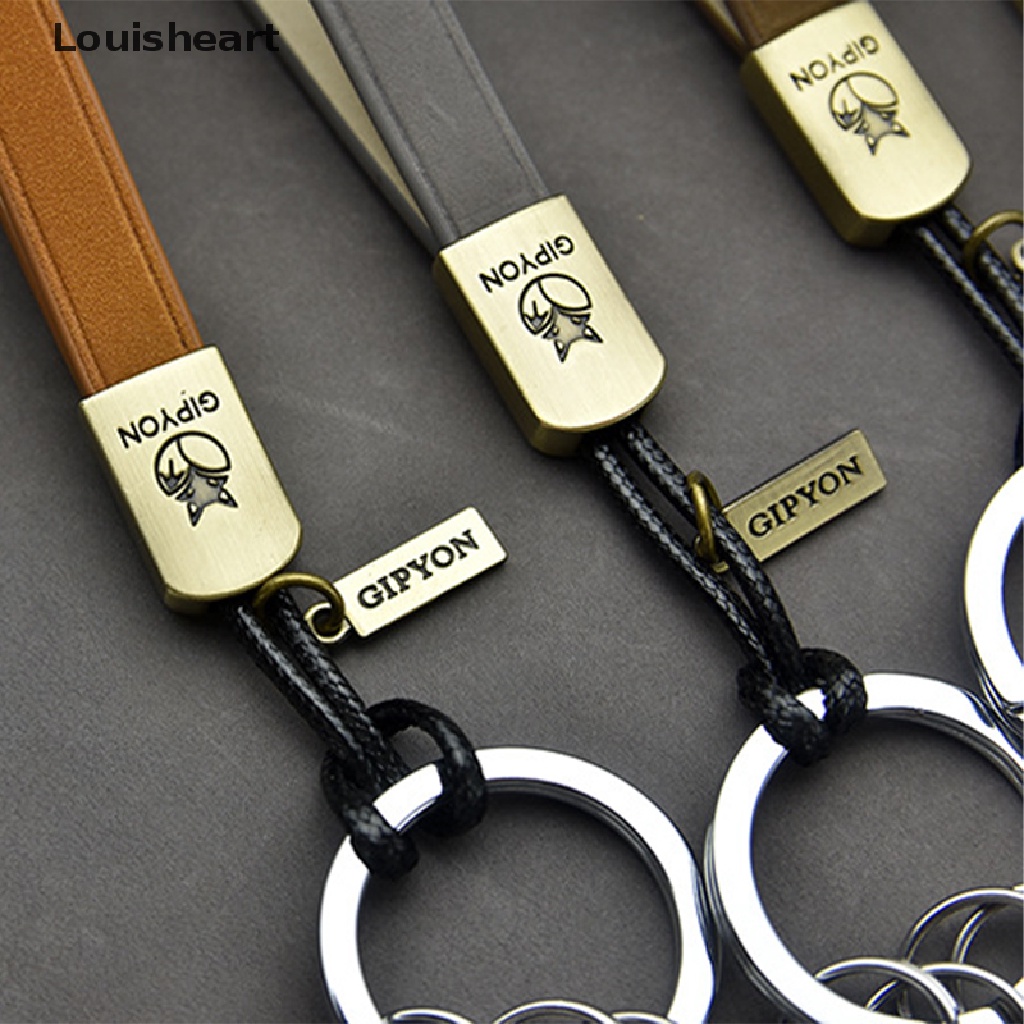 Móc Chìa Khóa Xe Hơi Bằng Da Thật Màu Trơn Sáng Tạo Thương Hiệu Louisheart TFG