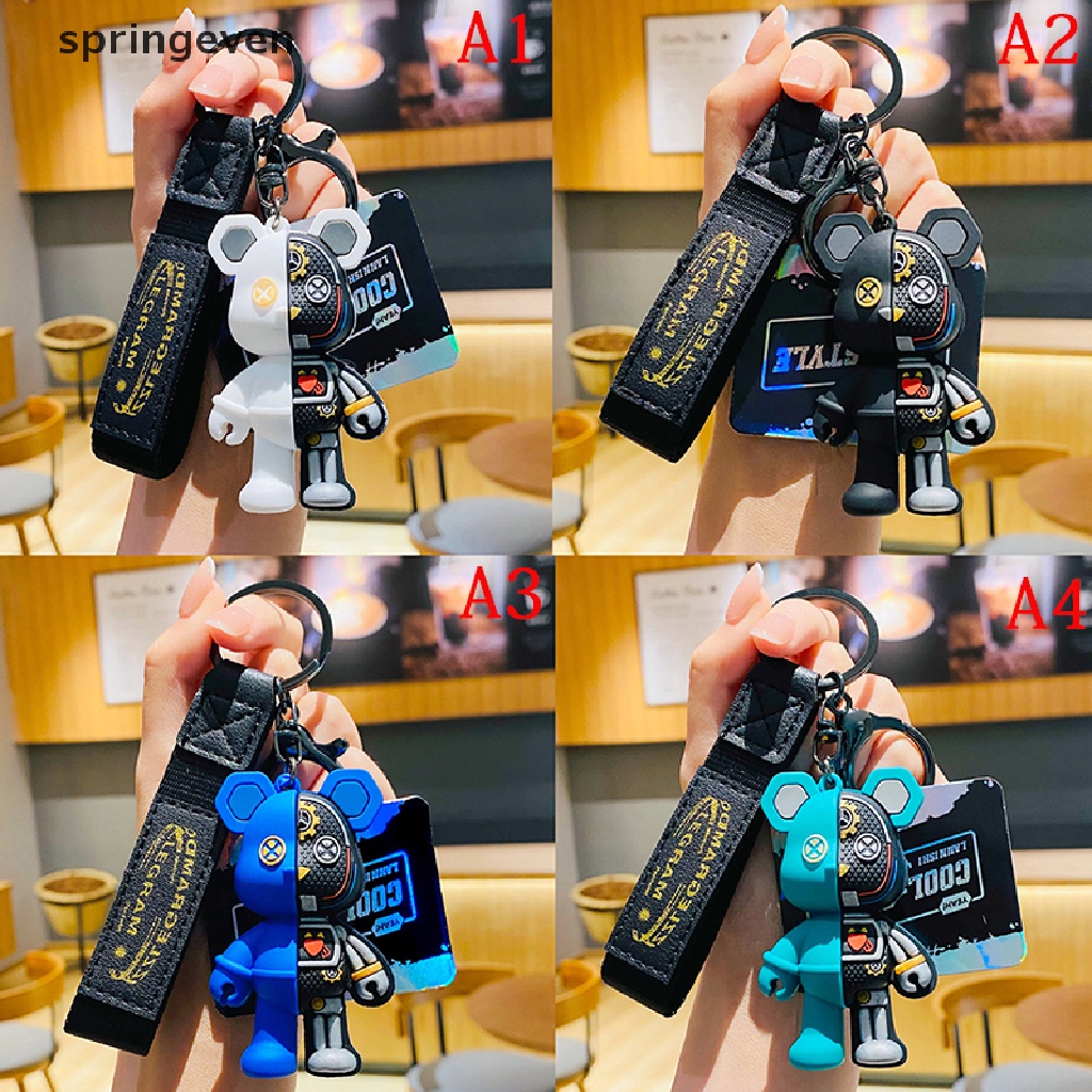 Móc Khóa Hình Đầu Lâu Cơ Bắp Gấu Hoạt Hình Vui Nhộn Thời Trang