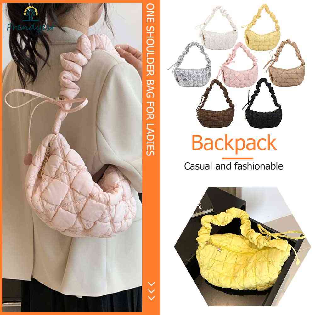 Túi Đeo Vai Bằng Cotton Màu Trơn Thời Trang Cho Nữ