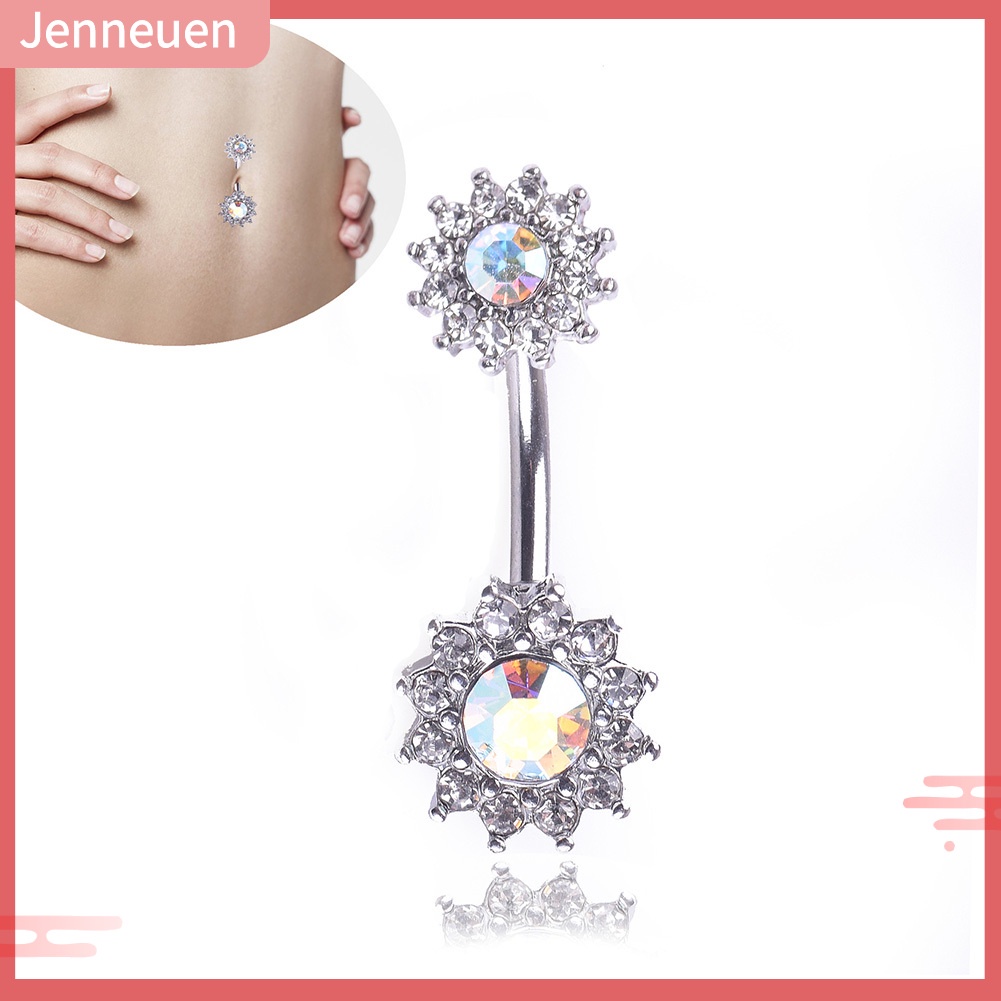 Khuyên Rốn Hình Hoa Đính Đá Lấp Lánh Gợi Cảm Cho Nữ