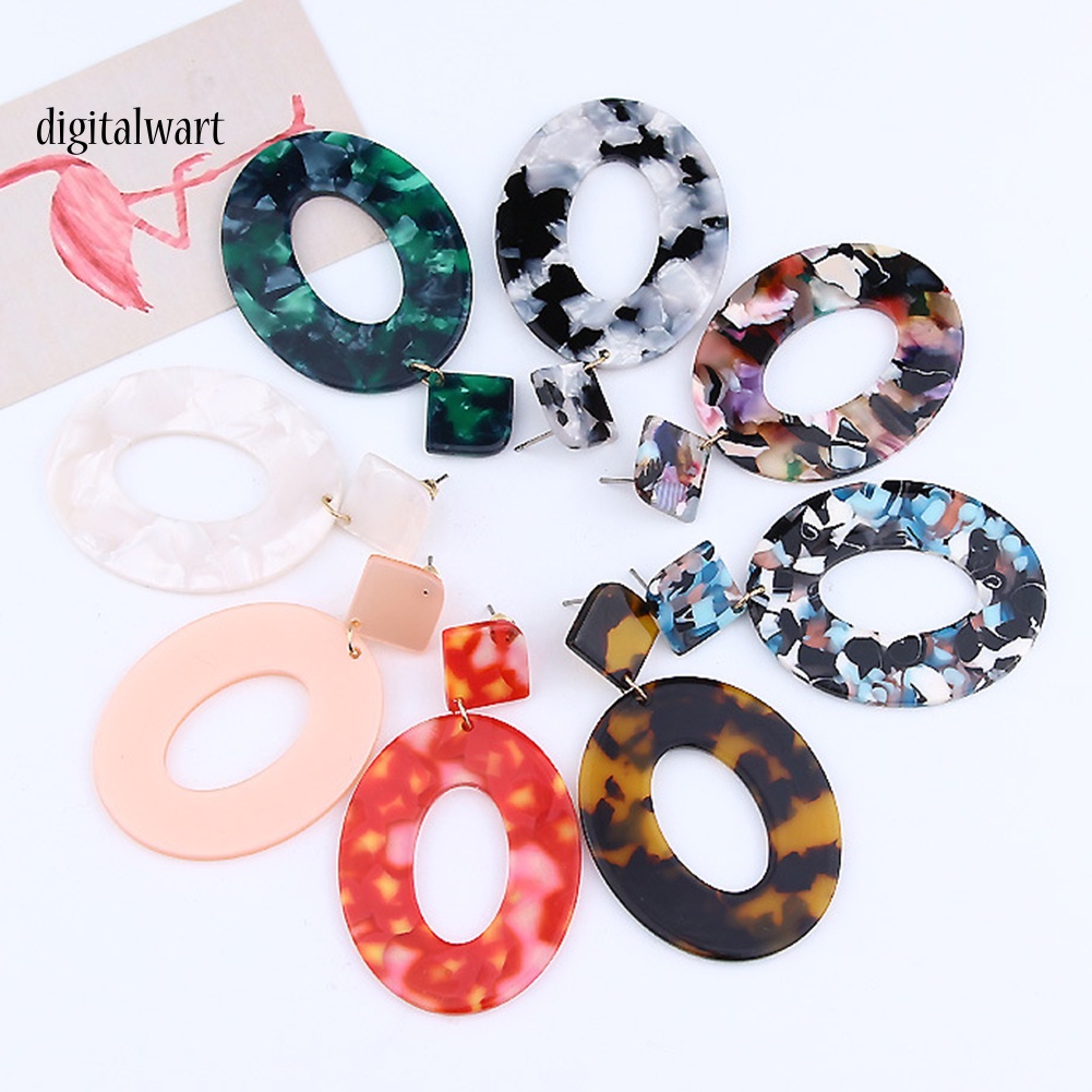 Kỹ Thuật Số| Bông Tai Dạng Vòng Tròn Họa Tiết Rằn Ri Thời Trang Cho Nữ