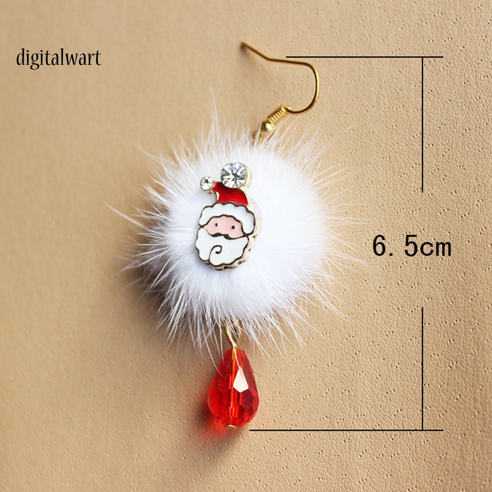 Kỹ Thuật Số| Bông Tai HợP Kim HìNh Ông Già Noen ĐíNh Đá Xinh XắN