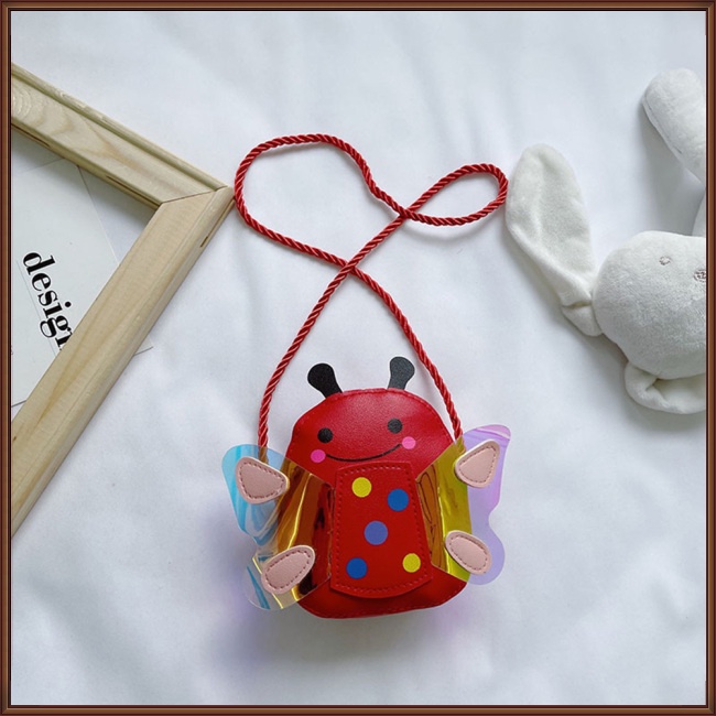 Túi Đeo Chéo Da Pu Họa Tiết Hoạt Hình Động Vật Dễ Thương Cho Bé