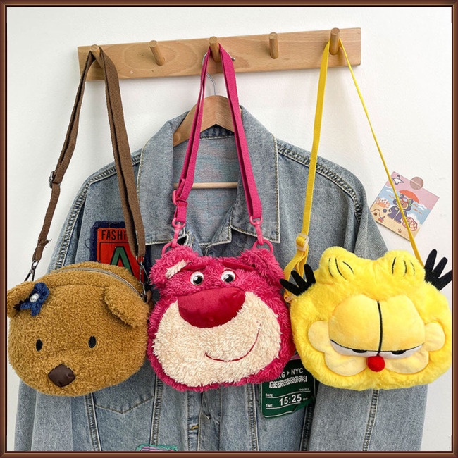 Túi Đeo Vai Bằng Vải Bông Họa Tiết Hoạt Hình Sáng Tạo Dễ Thương Cho Nữ