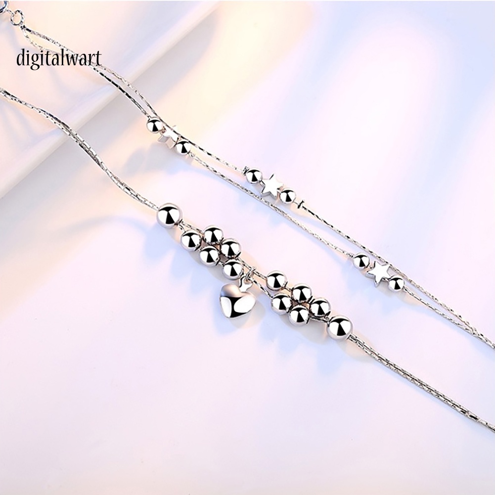 Kỹ Thuật Số| Vòng Tay Chuỗi Hạt Mặt Hình Ngôi Sao / Trái Tim Thời Trang Cho Nữ