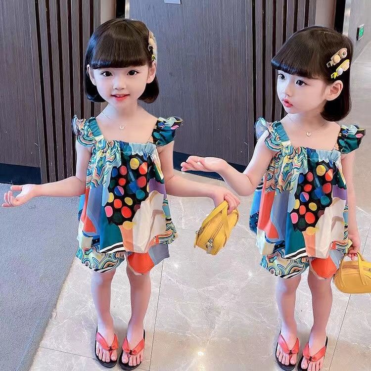 Bộ Áo Hoa Hai Dây + Chân Váy Ngắn Thời Trang Hàn Quốc 2023 Cho Nữ