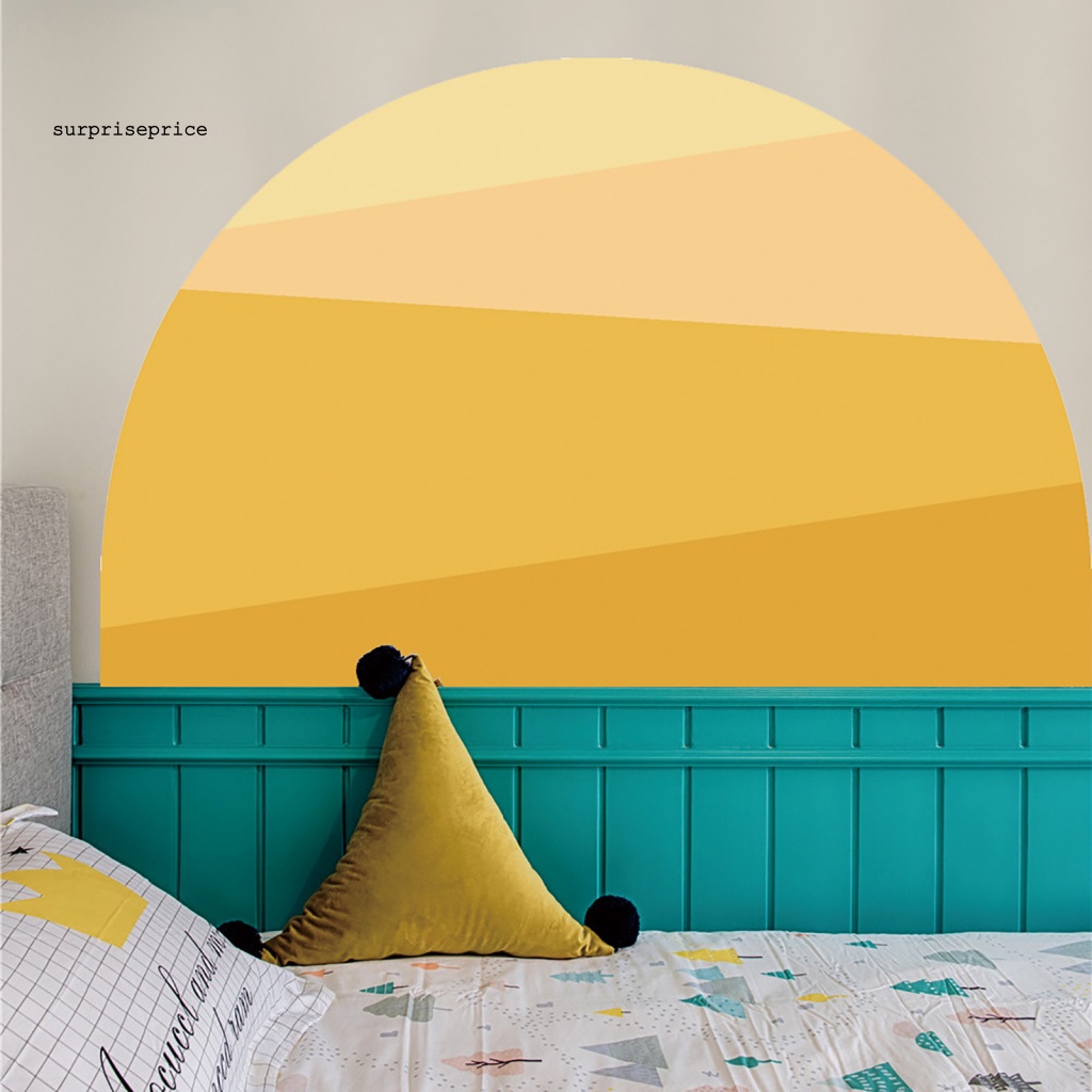 Miếng Dán Tường Bằng PVC Hình Bán Nguyệt Màu Sắc Gradient Phong Cách Boho Độc Đáo Trang Trí Nhà Cửa / Gia Đình DIY