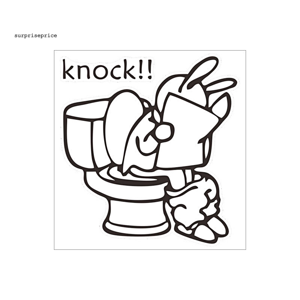 Sticker Dán Tường Tự Dính Không Phai Chống Nước Chống Dầu In Hình Thỏ Hoạt Hình Trang Trí Nhà Cửa