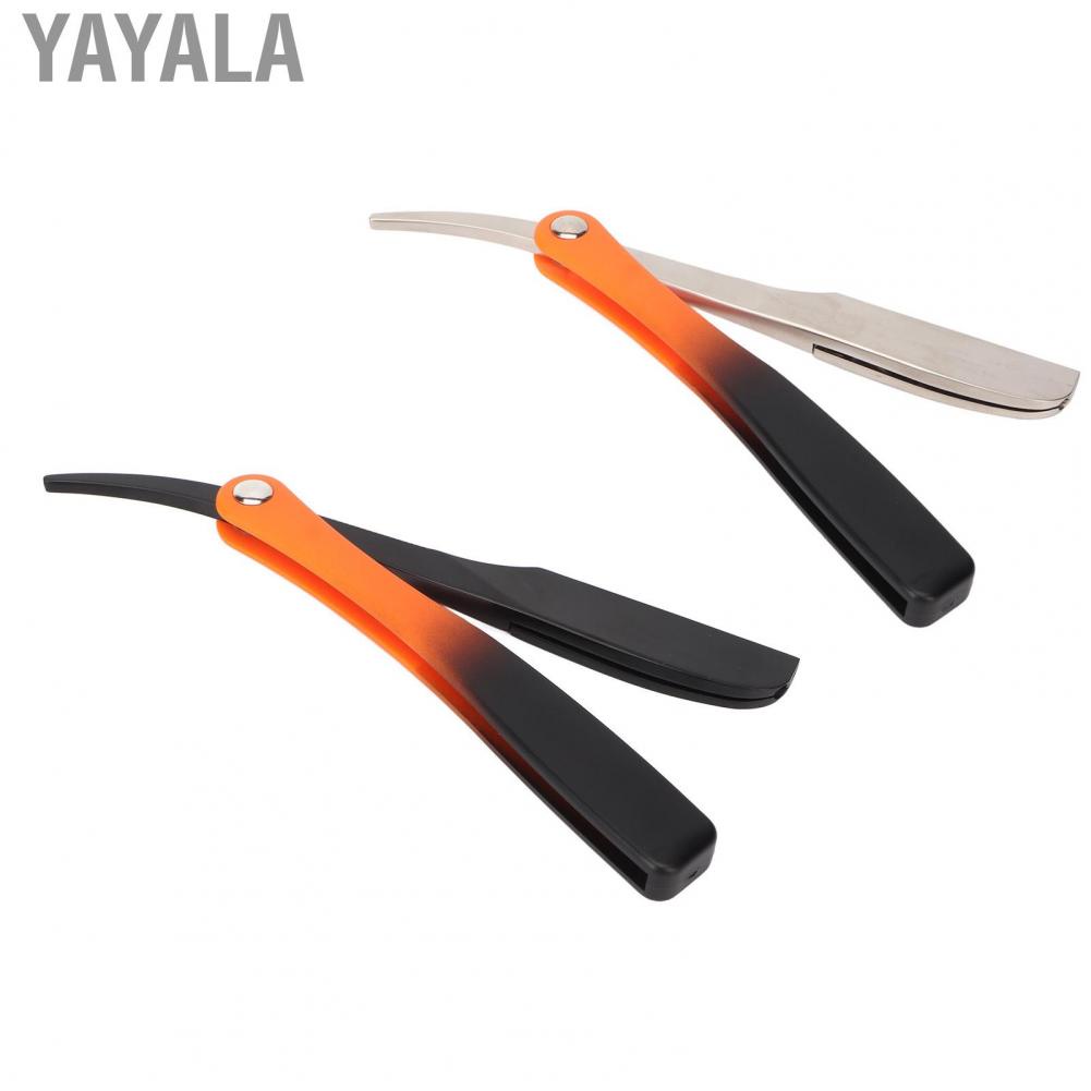Yayala Hair Cutting Blade  Alloy Straight Edge Trimmer Foldable Manual Portable for Beauty Salon