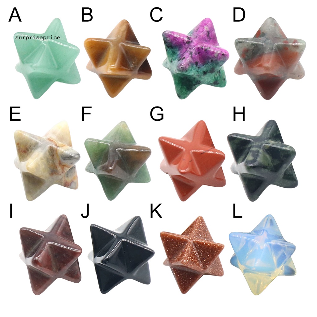 Spa Tượng Ngôi Sao Đá Lục Giác Chạm Khắc Đánh Bóng Trang Trí Nhà Cửa