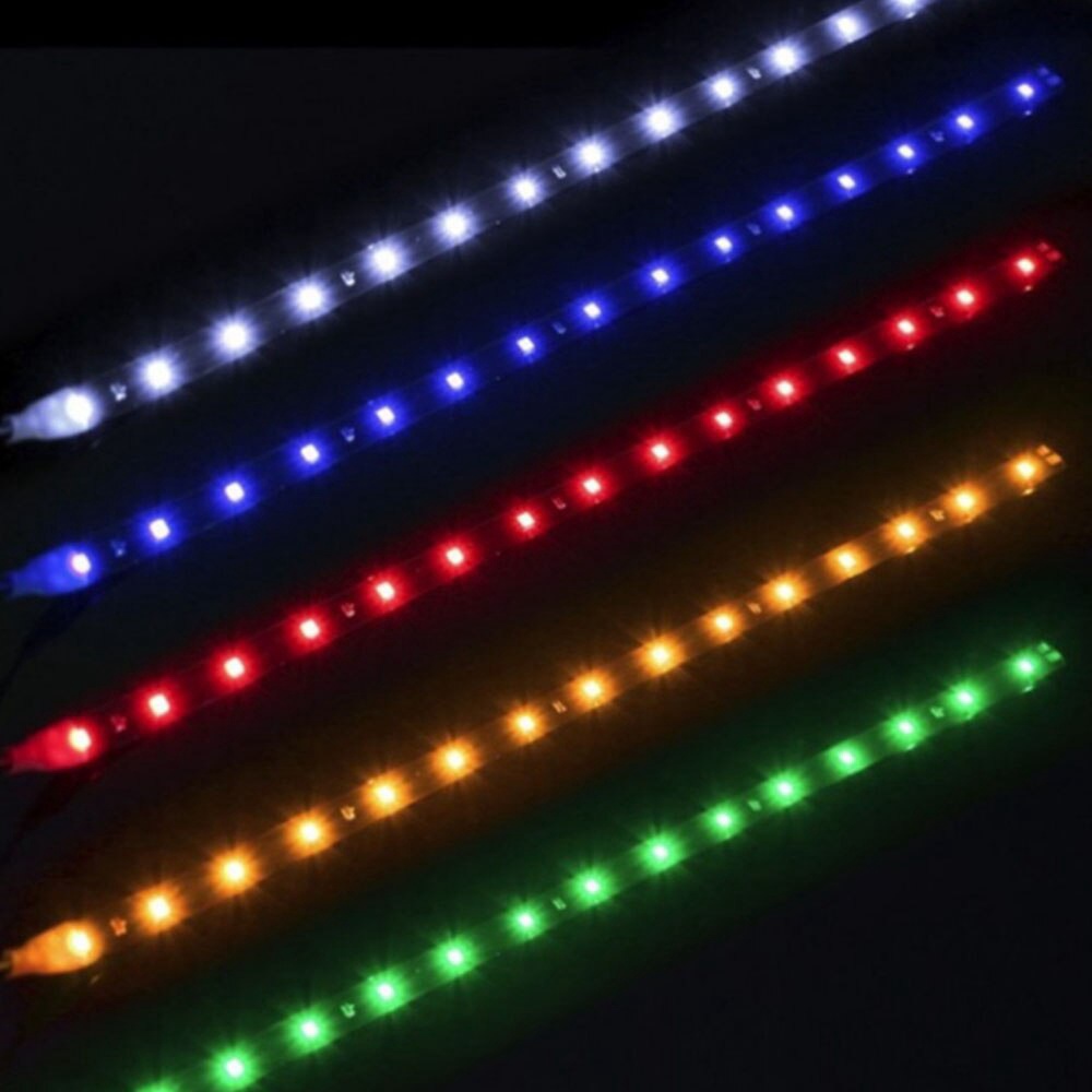 1 Máy Tính Chống Nước Cho Xe Hơi Tự Động Trang Trí Đèn LED Dẻo Dây 12V 30Cm 15SMD Đèn LED Xe Hơi Chạy Ban Ngày ánh Sáng Xe Ô Tô Dây Đèn LED Ánh Sáng