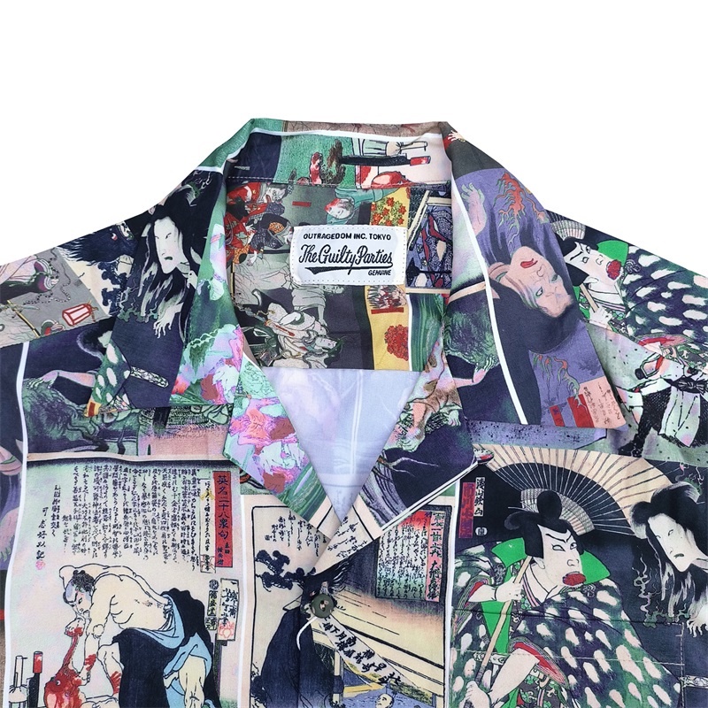 Wa-cko MA-RIA HAW-AIIAN Áo Sơ Mi Ngắn Tay Phong Cách Đường Phố Hawaii