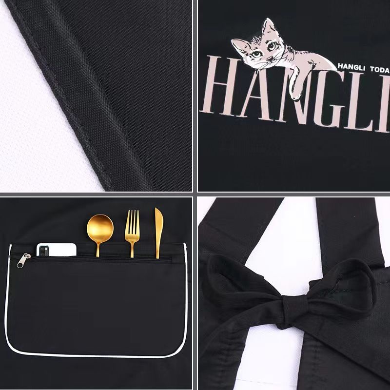 Tạp Dề Có Túi Khóa Kéo Thoáng Khí Chống Thấm Nước / Dầu Thời Trang Cho Nam Và Nữ