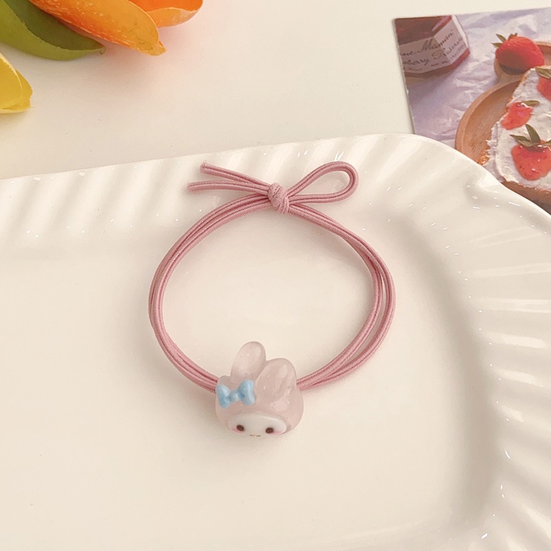 1 Dây Cột Tóc Cao Su Co Giãn In Hình Kuromi Melody Dễ Thương Cho Bé
