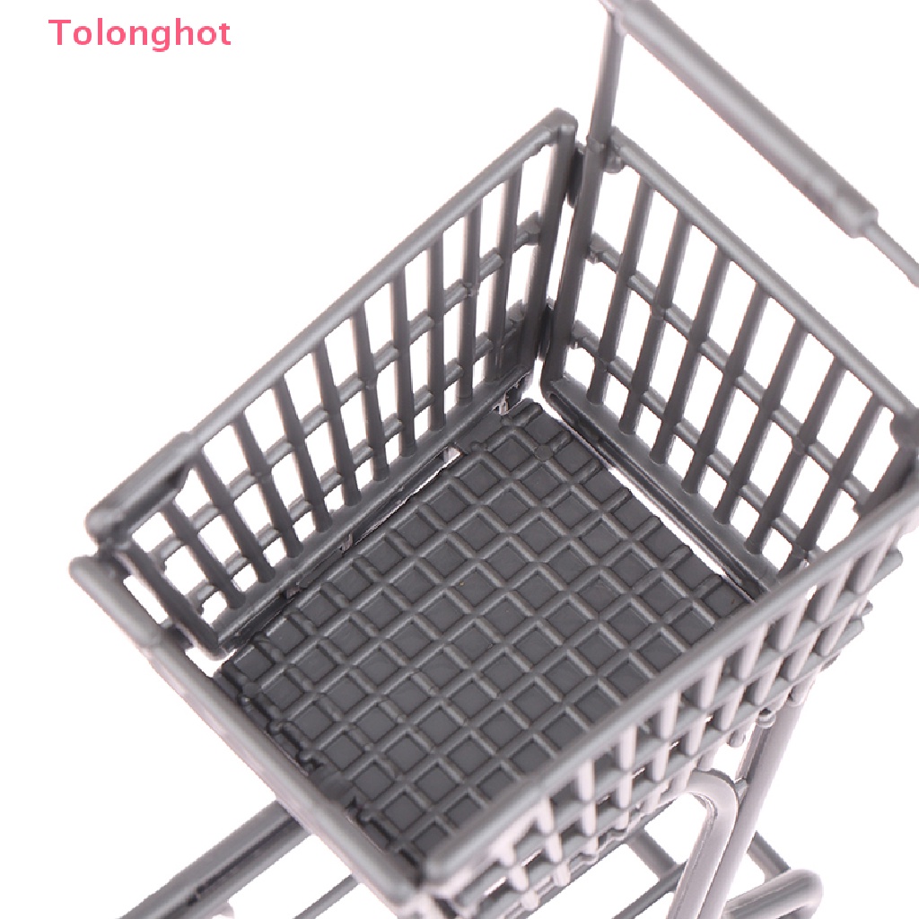 Mô Hình Xe Đẩy Mua Sắm Mini Thời Trang Cho Nhà Búp Bê