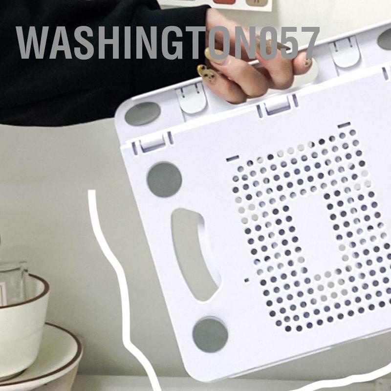 Washington057 Giá đỡ máy tính xách tay Silicone PP và ABS Có thể gập lại 8 bánh răng Đế làm mát di động có điều chỉnh để việc tại nhà
