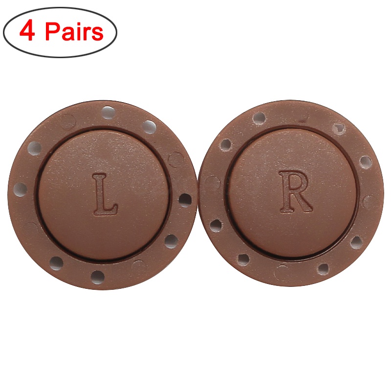 Bộ 4 Cặp Nút Nam Châm Bằng Kim Loại Nhiều Màu Dùng May Áo Khoác Thêu Họa Tiết Thủ Công