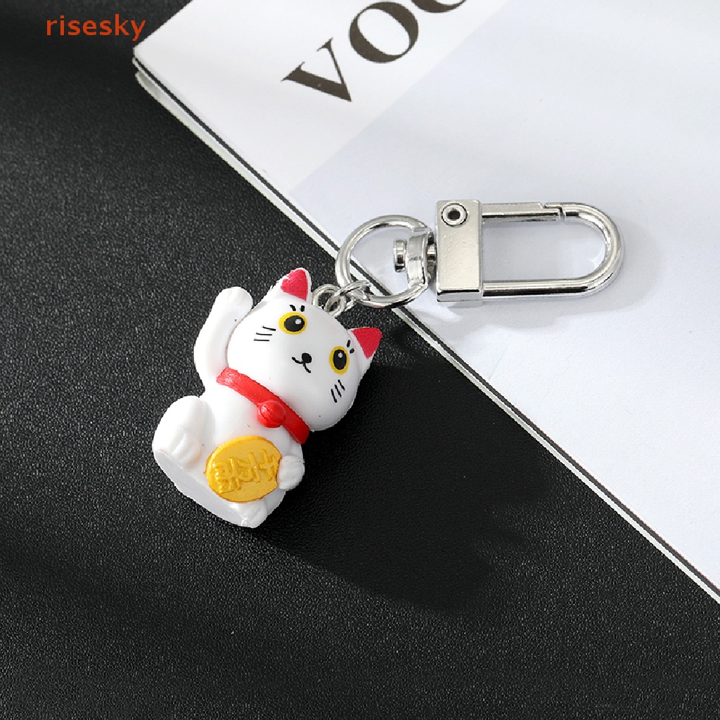 Móc Chìa Khóa Hình Mèo May Mắn / Thỏ Hoạt Hình Dễ Thương Cho Nam Và Nữ