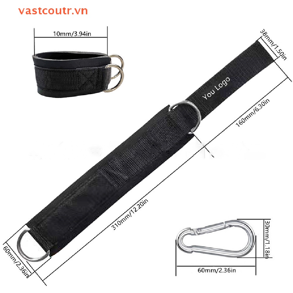 Dây Đai Đeo Cổ Chân Khóa Chữ D Có Thể Điều Chỉnh Hỗ Trợ Luyện Tập Thể Hình