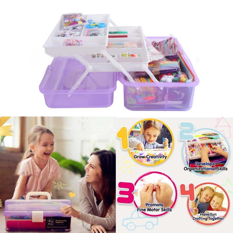 Bộ Dụng Cụ Làm Vật Liệu DIY Gồm Giỏ Phục Sinh Kèm Hộp Đựng Cho Bé Gái