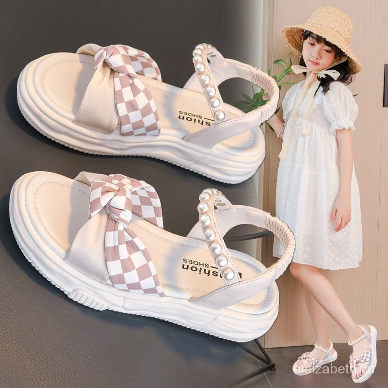 Giày Sandal Công Chúa Mùa Hè 2023 Đế Mềm Cho Bé Gái Tiểu Học
