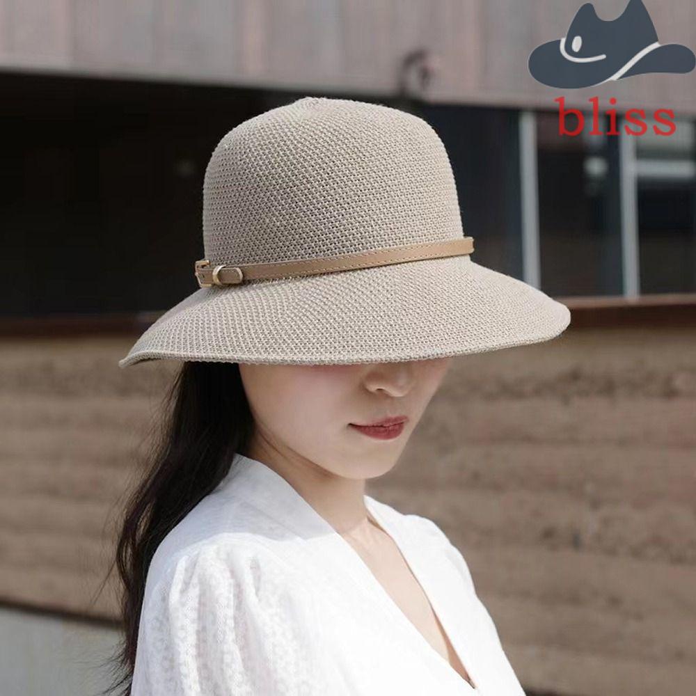 Mũ Cói Rộng Vành Chống Nắng Thoáng Khí Phong Cách Hàn Quốc Cho Nữ