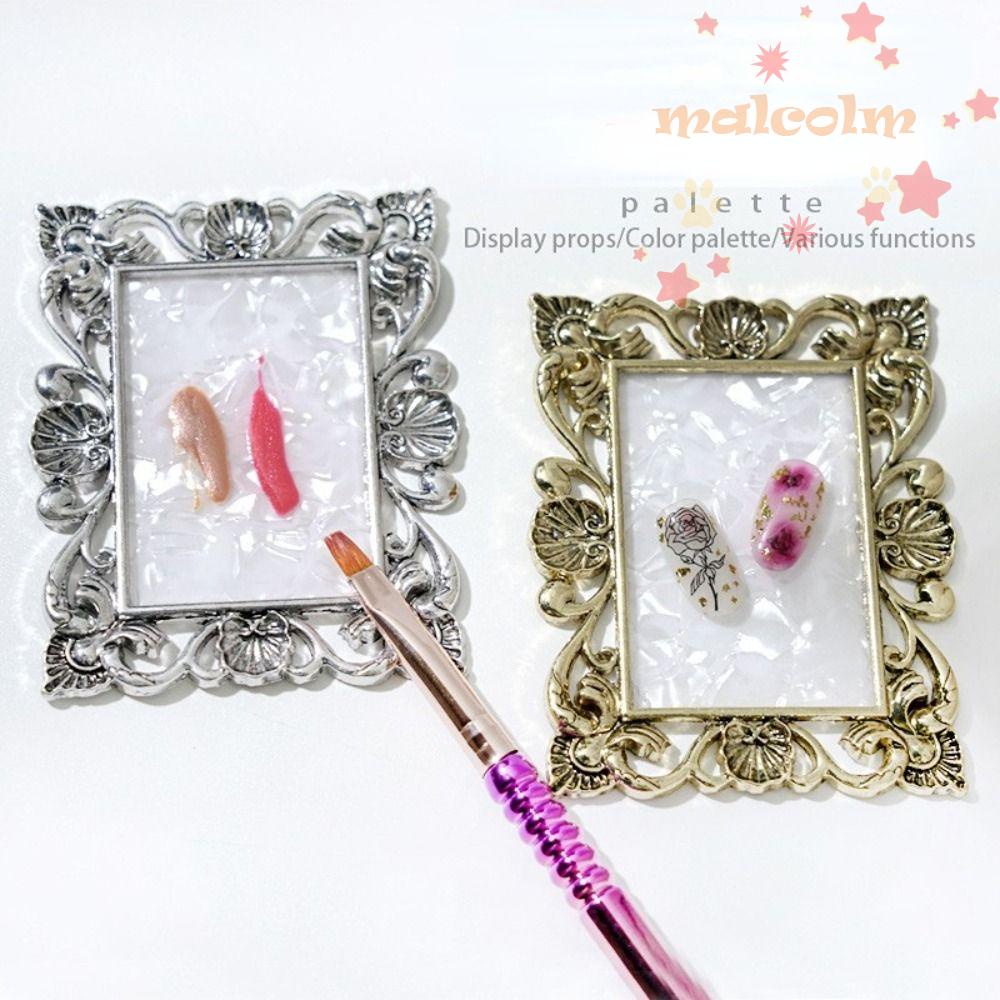 Bảng Pha Màu Sơn Móng Tay Bằng Nhựa Resin Kèm Giá Đỡ Tiện Dụng Cho Salon